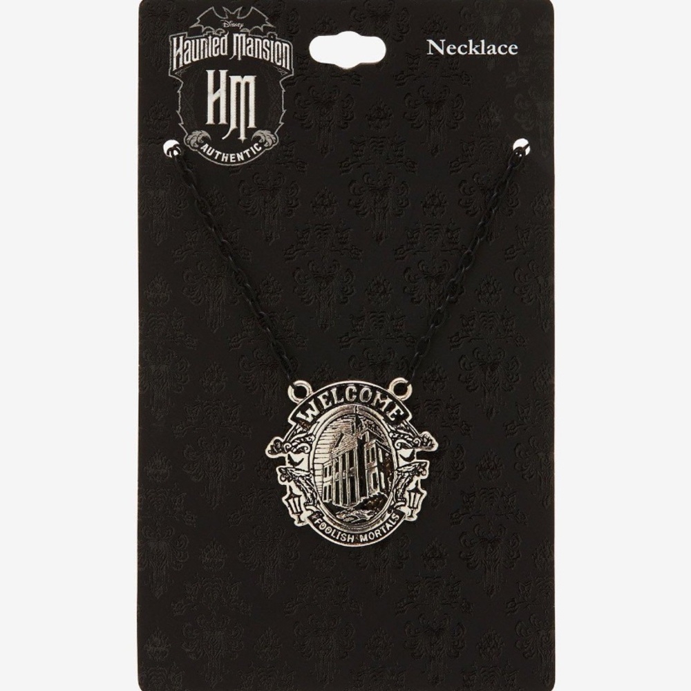Disney The Haunted Mansion Welcome‎ Foolish Mortals Pendant Necklace BoxLunch
